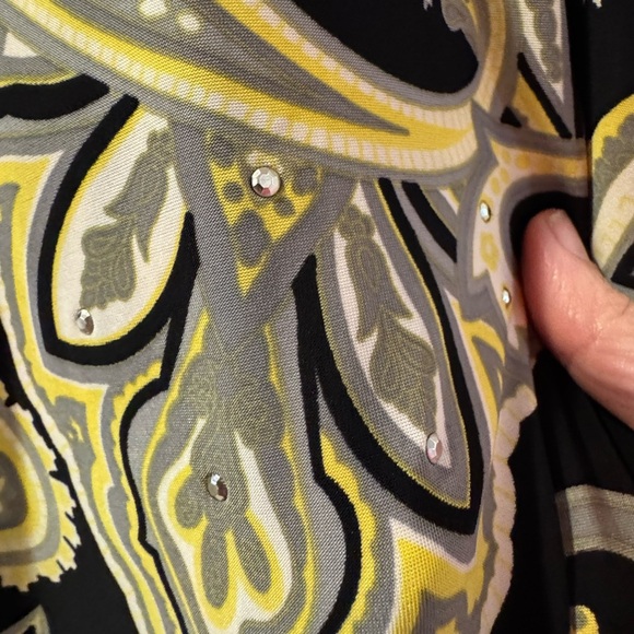 INC International Concepts Black and Yellow Asymmetrical Sundress size S - Picture 9 of 10